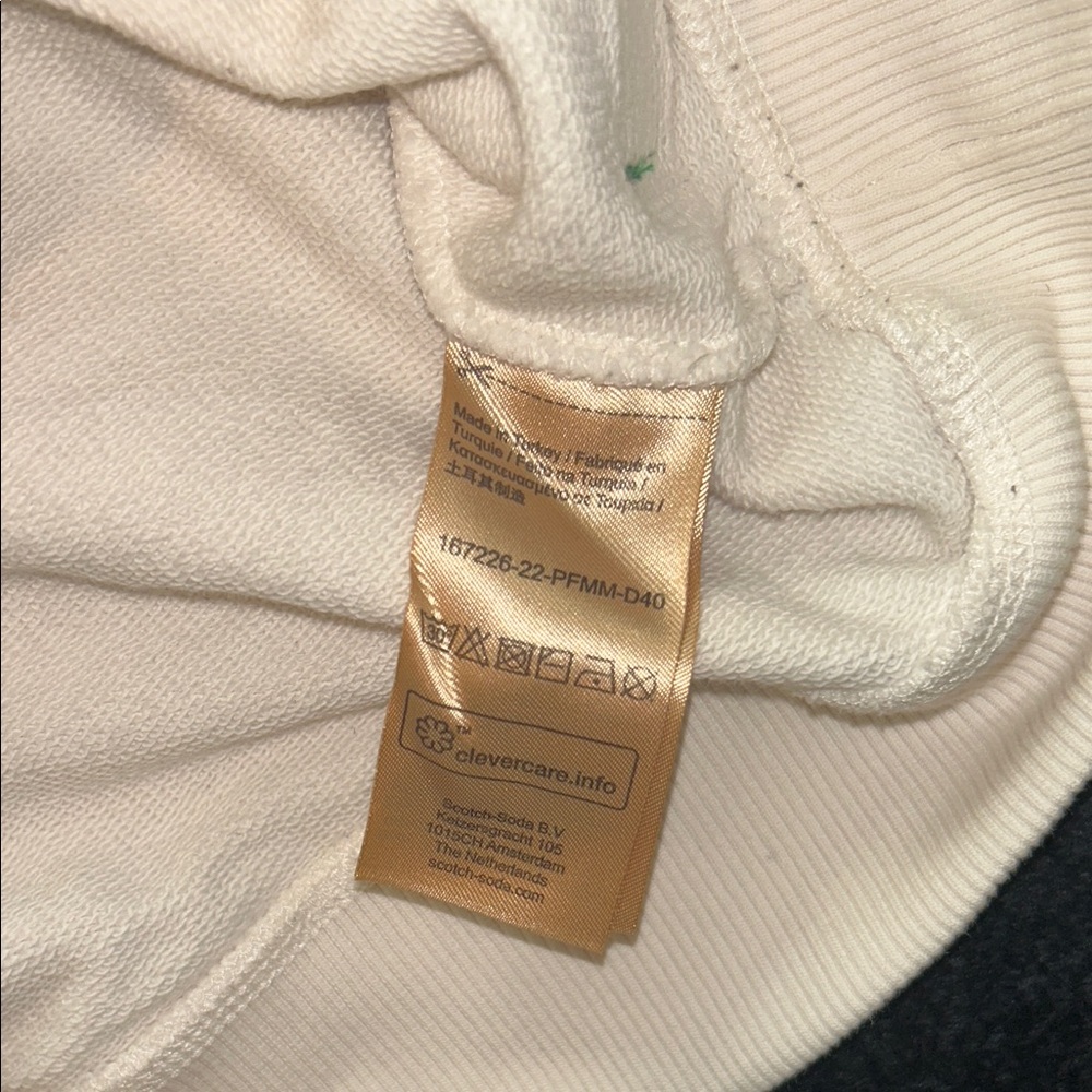 Scotch & Soda Amsterdam Graphic Hoodie Off-White XL - Picture 4 of 10